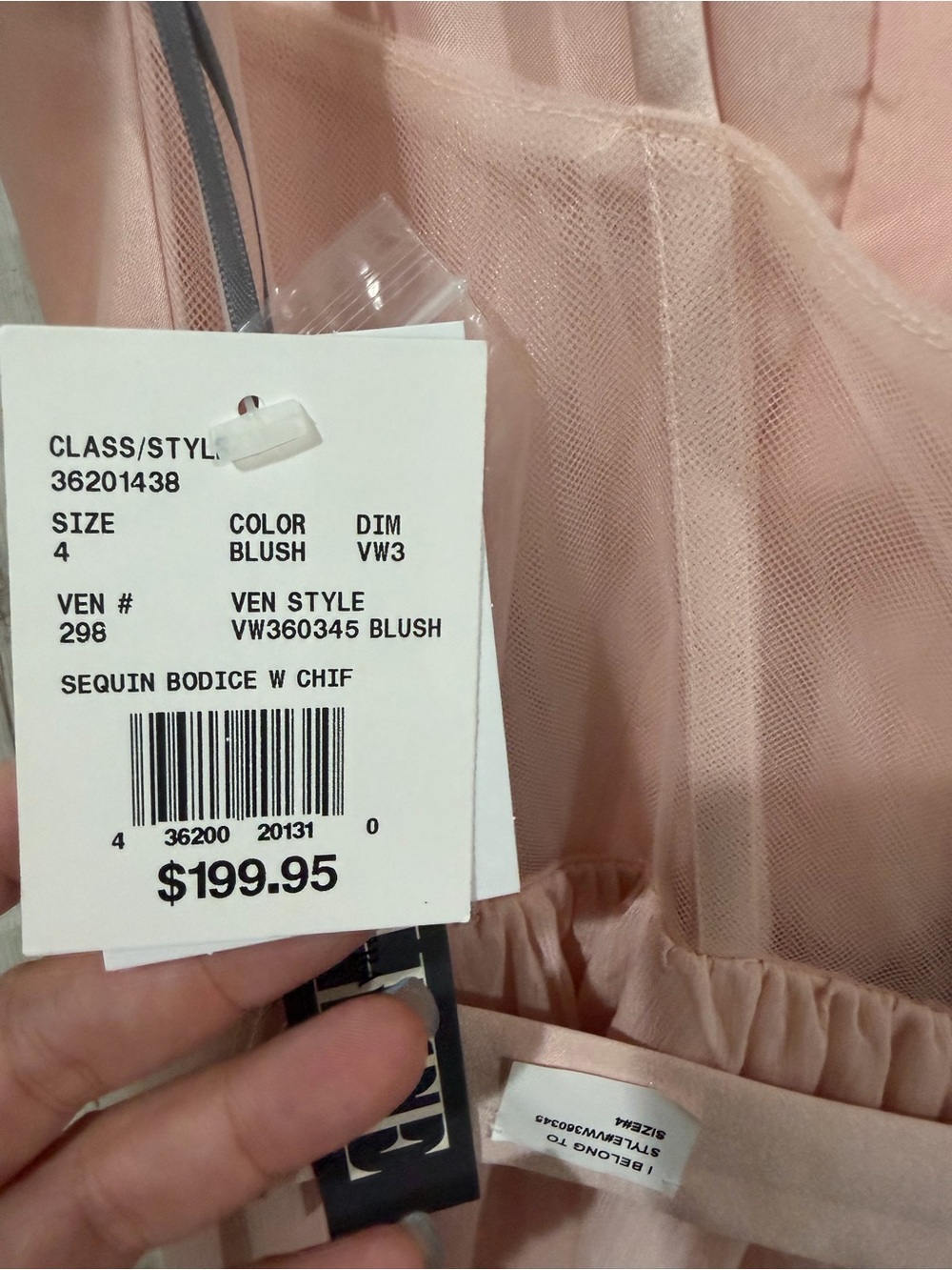 Vera Wang White Blush Pink Formal Gown – Size 4 – NWT - Picture 2 of 6